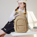 mixi Sweet Design Women Backpack Girls Cute Book Bag with Shockproof 15.6" Laptop Pocket Casual Daily Light Weight, Milky Apricot