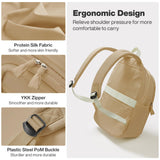 mixi Sweet Design Women Backpack Girls Cute Book Bag with Shockproof 15.6" Laptop Pocket Casual Daily Light Weight, Milky Apricot