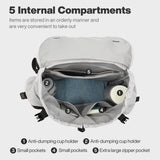 mixi Travel Backpack for Women Men, 18 Inch Carry On Laptop Backpack Flight Approved fits 16'' Laptop, Lightweight Waterproof Hiking Backpack Travel Outdoor Business Casual Daypack, Light Gray