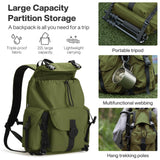 mixi Travel Backpack for Women Men, 18 Inch Carry On Laptop Backpack Flight Approved fits 16'' Laptop, Lightweight Waterproof Hiking Backpack Travel Outdoor Business Casual Daypack, Jungle Green