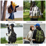 mixi Travel Backpack for Women Men, 18 Inch Carry On Laptop Backpack Flight Approved fits 16'' Laptop, Lightweight Waterproof Hiking Backpack Travel Outdoor Business Casual Daypack, Jungle Green