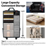 mixi Travel Bag with Wheels Expandable Foldable Luggage Bag Collapsible Rolling Travel Bag Duffel Bag Large Capacity Suitcase for Men Women, Dark Gray