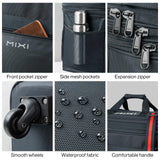 mixi Travel Bag with Wheels Expandable Foldable Luggage Bag Collapsible Rolling Travel Bag Duffel Bag Large Capacity Suitcase for Men Women, Dark Gray