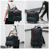 mixi Travel Bag with Wheels Expandable Foldable Luggage Bag Collapsible Rolling Travel Bag Duffel Bag Large Capacity Suitcase for Men Women, Dark Gray
