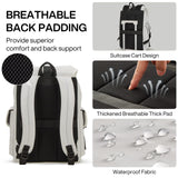 mixi Travel Laptop Backpack for Women & Men Carry On Backpack fits 16'' Laptop, Waterproof Lightweight Casual Hiking Weekender Bags Rucksack,17 Inch, Interstellar White