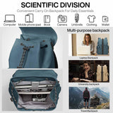 mixi Travel Laptop Backpack for Women & Men Carry On Backpack fits 16'' Laptop, Waterproof Lightweight Casual Weekender Bags Rucksack,17 Inch, Abyssal Green