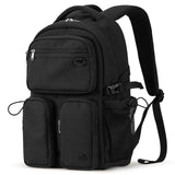 mixi Travel Laptop Backpack, Lightweight Durable School Bookbag Men Woman 15.6" Computer Bag, Water Resistant Outdoor Hiking Backpacks With Multifunction Pockets, 16 Inch, Black