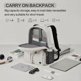 mixi Travel Laptop Backpack, Lightweight Durable School Bookbag Men Woman 15.6" Computer Bag, Water Resistant Outdoor Hiking Backpacks With Multifunction Pockets, 16 Inch, Beige