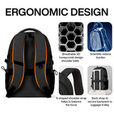 mixi Travel Laptop Backpack, Lightweight Durable School Bookbag Men Woman 15.6" Computer Bag, Water Resistant Outdoor Hiking Backpacks With Multifunction Pockets, 16 Inch, Black