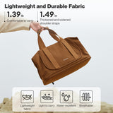 mixi Travel Tote Bag for Women Large Expandable Travel Bag Waterproof Lightweight Carry On Personal Item Weekender Shoulder Handbag, Brown