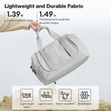mixi Travel Tote Bag for Women Large Expandable Travel Bag Waterproof Lightweight Carry On Personal Item Weekender Shoulder Handbag, Light Gray