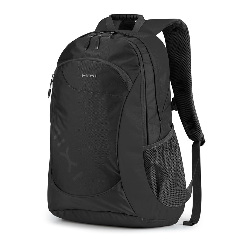 mixi Ultra Lightweight Backpack 31L Waterproof Casual backpack for Travel Sports Camping Hiking College Back Pack Daypack for Men Women, 18 inch - Black
