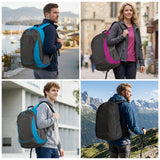 mixi Ultra Lightweight Backpack 31L Waterproof Casual backpack for Travel Sports Camping Hiking College Back Pack Daypack for Men Women, 18 inch - Rose Red