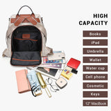 MKP COLLECTION Women Fashion Backpack Purse Multi Pockets Anti - Theft Rucksack Travel Shoulder Bag Handbag Set 2pcs