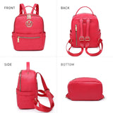 MKP Small Backpack Purse for Ladies Women Fashion Multi Pockets Daypacks with Front Zip Pocket