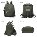 MKP Women Fashion Backpack Purse Multi Pockets Signature Anti - Theft Rucksack Travel Ladies Shoulder Bag Handbag 2Pcs