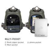 MKP Women Fashion Backpack Purse Multi Pockets Signature Anti - Theft Rucksack Travel Ladies Shoulder Bag Handbag 2Pcs