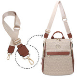 MKP Women Fashion Backpack Purse PU Leather Convertible Medium Ladies Rucksack Travel Shoulder Bags Handbag and Purse 2Pcs