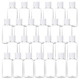 MMonDod 25 Pack 1.7oz/50ml Plastic Empty Bottles Clear Travel Containers Travel Size Bottles with Flip Cap Squeezable Refillable Toiletry (clear)