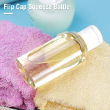 MMonDod 25 Pack 1.7oz/50ml Plastic Empty Bottles Clear Travel Containers Travel Size Bottles with Flip Cap Squeezable Refillable Toiletry (clear)