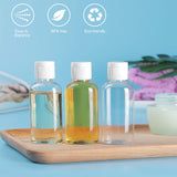 MMonDod 25 Pack 1.7oz/50ml Plastic Empty Bottles Clear Travel Containers Travel Size Bottles with Flip Cap Squeezable Refillable Toiletry (clear)