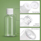 MMonDod 25 Pack 1.7oz/50ml Plastic Empty Bottles Clear Travel Containers Travel Size Bottles with Flip Cap Squeezable Refillable Toiletry (clear)