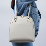 MMS Brands Miztique Daisy Convertible Backpack Purse for Women | Vegan Leather Shoulder Strap Bag or Convertible Backpack | (Bone)