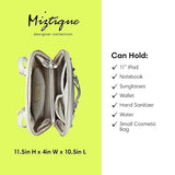 MMS Brands Miztique Daisy Convertible Backpack Purse for Women | Vegan Leather Shoulder Strap Bag or Convertible Backpack | (Bone)