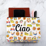 MNIGIU Italy Trip Gift Welcome Bag Ciao Bella Makeup Bag Funny Italy Word Bag Italian Gift (Ciao Bag)