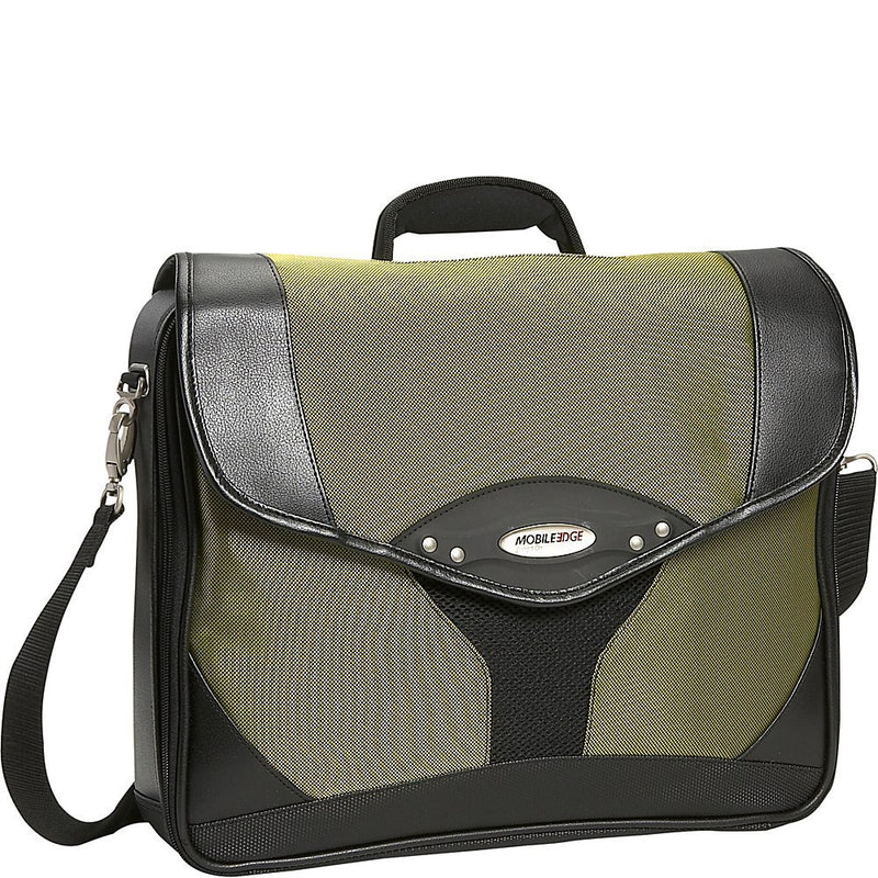 Mobile Edge Select 15.6 inch Nylon Laptop Briefcase Bag for Men and Women, Business, Work, Travel, Compatible with MacBook 17 inch, Yellow/Black, MEBCS4