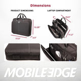 Mobile Edge Select 16 inch Nylon Laptop Briefcase Bag for Men and Women, Business, Work, Travel, Compatible with MacBook 17 inch, Black, MEBCNS1