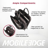 Mobile Edge Select 16 inch Nylon Laptop Briefcase Bag for Men and Women, Business, Work, Travel, Compatible with MacBook 17 inch, Black, MEBCNS1