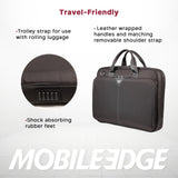 Mobile Edge Select 16 inch Nylon Laptop Briefcase Bag for Men and Women, Business, Work, Travel, Compatible with MacBook 17 inch, Black, MEBCNS1