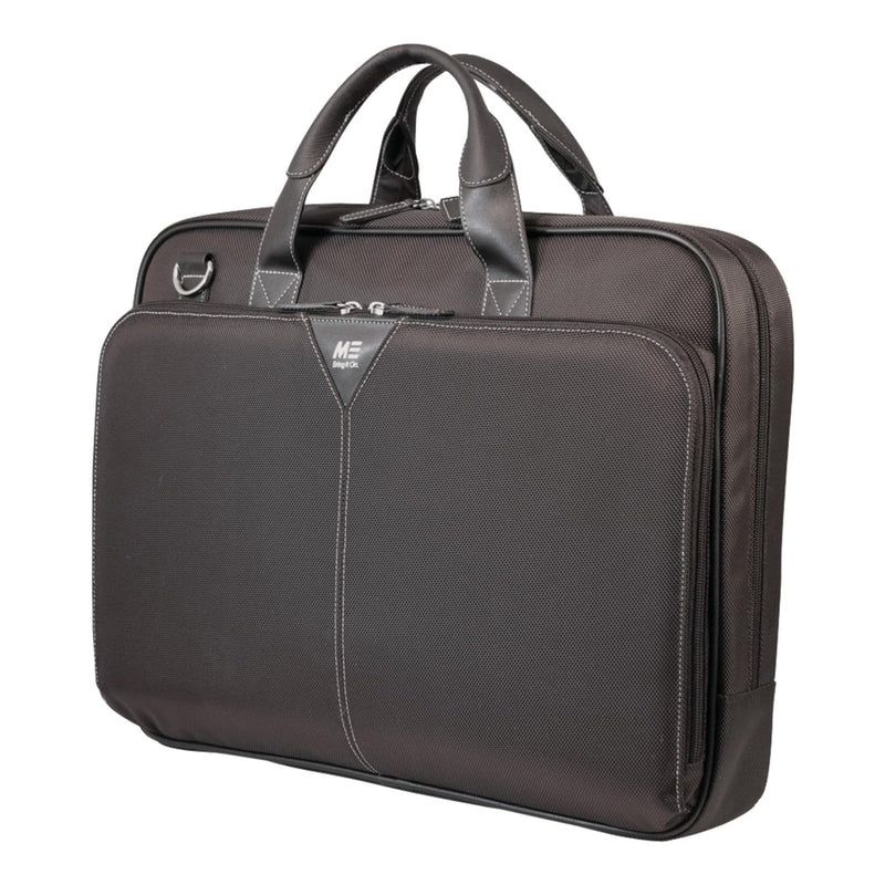 Mobile Edge Select 16 inch Nylon Laptop Briefcase Bag for Men and Women, Business, Work, Travel, Compatible with MacBook 17 inch, Black, MEBCNS1