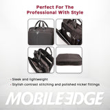 Mobile Edge Select 16 inch Nylon Laptop Briefcase Bag for Men and Women, Business, Work, Travel, Compatible with MacBook 17 inch, Black, MEBCNS1