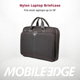 Mobile Edge Select 16 inch Nylon Laptop Briefcase Bag for Men and Women, Business, Work, Travel, Compatible with MacBook 17 inch, Black, MEBCNS1