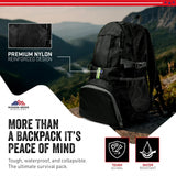 MODERN NEEDS Ready Pack 35L — Foldable Backpack for Travel | Lightweight, Water Resistant Hiking Daypack | Compact, Packable Backpack for Men & Women | Great for Camping & Daily Use