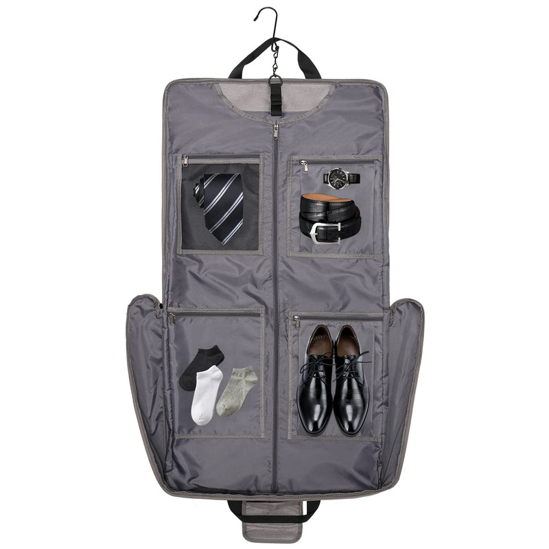 Modoker Carry On Garment Bags for Travel Hanging Clothes Suit Bag Luggage Organizer, Foldable Suit Carrier Gift for Men Women