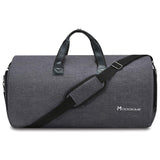 Modoker Convertible Garment Bag with Shoulder Strap, Carry on Garment Duffel Bag for Men Women - 2 in 1 Hanging Suitcase Suit Travel Bags, Black