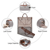 Modoker Convertible Garment Bag with Shoulder Strap, Carry on Garment Duffel Bag for Men Women - 2 in 1 Hanging Suitcase Suit Travel Bags, Caramel