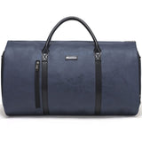 Modoker Convertible Leather Garment Bag, Carry on Garment Bags for Travel, Garment Duffel Bag, Gifts for Men Women Business Waterproof Suitcase Suit Travel Bags, Blue