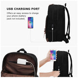 Modoker Eco - Friendly Canvas Backpack for Men Women, Vintage Rucksack Fits Most 15.6 Inch Laptop (Black, Fits up to 15.6" laptop)