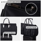 Modoker Garment Convertible Weekender Bag,Carry on Garment Bags for Travel Mens Suit Bag,Canvas Garment Duffle Bag Heavy Duty Overnight Bags for Men Women Hanging Clothes, Black