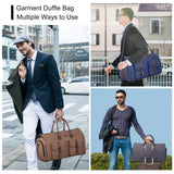 Modoker Garment Convertible Weekender Bag,Carry on Garment Bags for Travel Mens Suit Bag,Canvas Garment Duffle Bag Heavy Duty Overnight Bags for Men Women Hanging Clothes, Black