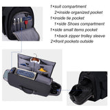Modoker Garment Convertible Weekender Bag,Carry on Garment Bags for Travel Mens Suit Bag,Canvas Garment Duffle Bag Heavy Duty Overnight Bags for Men Women Hanging Clothes, Black