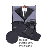 Modoker Garment Convertible Weekender Bag,Carry on Garment Bags for Travel Mens Suit Bag,Canvas Garment Duffle Bag Heavy Duty Overnight Bags for Men Women Hanging Clothes, Black