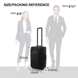 Modoker Rolling Garment Bag with Wheels Away Luggage for Suits with Wheels Wheeled Garment Bag for Travel 2 in 1 Rolling Duffel Bag, Black