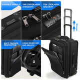 Modoker Rolling Garment Bag with Wheels Away Luggage for Suits with Wheels Wheeled Garment Bag for Travel 2 in 1 Rolling Duffel Bag, Black
