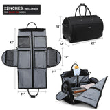 Modoker Rolling Garment Bags, Large Garment Duffle Bag with Wheels, 3 in 1 Garment Suit Luggage Bag for Women Men Business Travel Weekender
