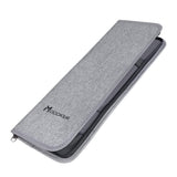 Modoker Tie Organizer Case Bag for Travel, Tie Holder Storage Box for Men Gift Necktie Carrier with Pockets for Cufflinks & Collar Stays, Rigid Anti-Wrinkle Ties Bag Fits 4–6 Ties, Grey